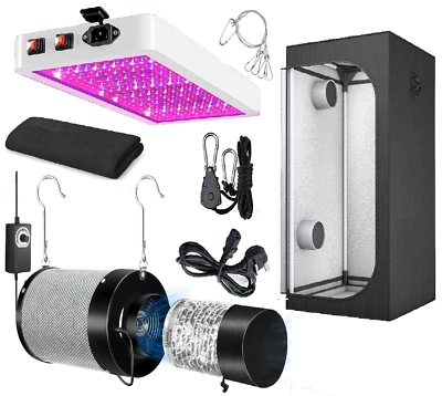 Kit Completo Tienda de Cultivo 60 80 100 cm Interior Portátil Habitación Mylar Hydro Caja de Cultivo - Imagen 1 de 4