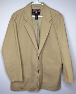 Duluth Trading Presentation Jacket Canvas Work Coat Elbow Pads Men Size L Khaki - Picture 1 of 6