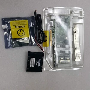 LSI MegaRAID 9266-8i 1gb Cache SATA/SAS Controller Card with+ LSI CVM01 Battery - Picture 1 of 3