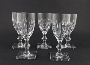5 T.G. firmados vintage Hawkes & Co. Copas de vino de cristal de corte brillante COLONY - Imagen 1 de 15