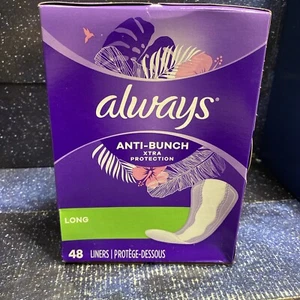 Always Anti Bunch Xtra Protection - Long 48 Liners - Free Shipping - Picture 1 of 3