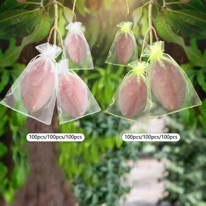 300Pcs Fruit Netting Bags Garden Netting Bags W/Drawstring Fruit Protection Bags - Picture 1 of 35