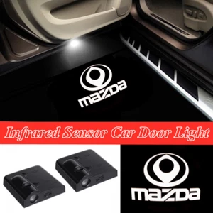 2x LED Car Door White Mazda Projector Shadow Light for 3 6 CX-5 MX-5 CX-4 CX-8 - Picture 1 of 12