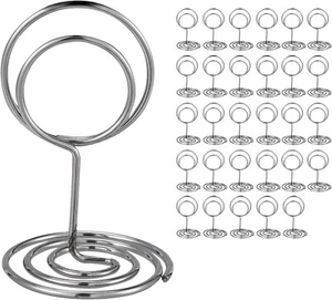 30 PCS Table Number Holders Cards Stand Name Menu Clips Place Card Holders - Picture 1 of 7