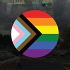 Circle Progress Pride Flag LGBTQ POC Transgender Flag - Vibrant Vinyl Decal