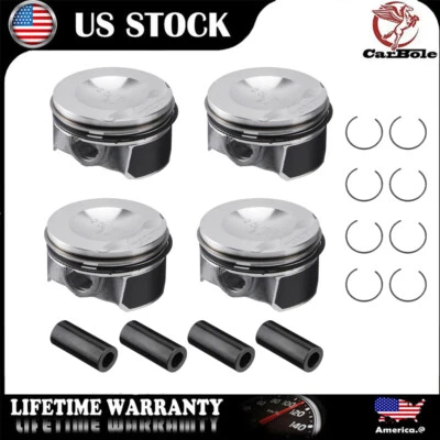 4x Kit de pistones y anillos de motor para Audi A6 Quattro 2013-2015 2,0 L 2012-13 VW Jetta Foto 1 de 4