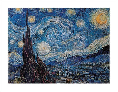 HUNTINGTON GRAPHICS Starry Night by Van Gogh Art Print Poster (28x22)