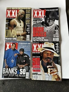 XXL Magazine Lot Of 4 50 Cent Banks Biggie Dmx Early 2000’s - Foto 1 di 6