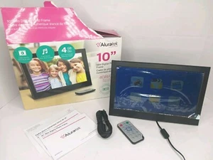 Aluratek Digital Photo Frame with 4GB Built-in Memory - 10 inch In Box W/ Manual - Picture 1 of 13