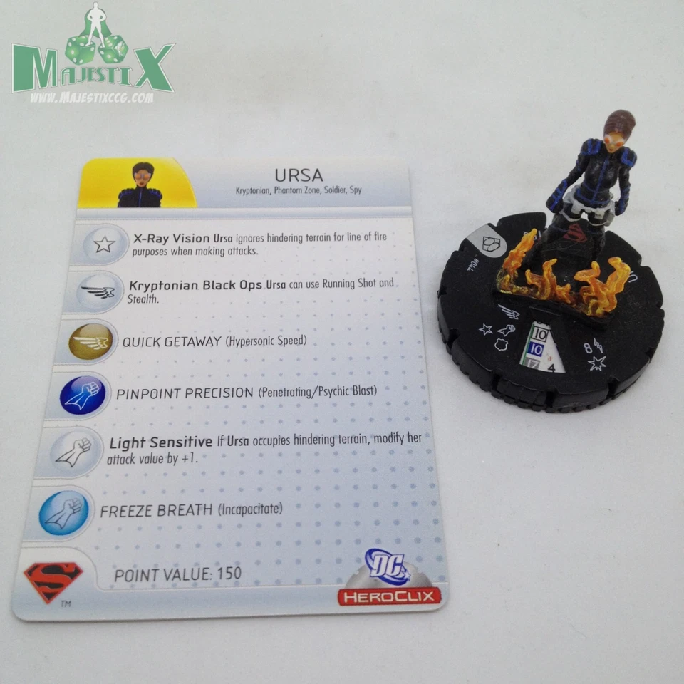 Heroclix Супермен комплект Ursa #044 редкая фигурка с картой! - Изображение 1 из 1