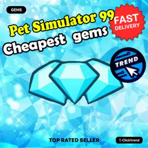 💎CHEAPER GEMS💎GEMS Pet Simulator 99 | ROBLOX | Pet Sim 99 | PS99 - Picture 1 of 8