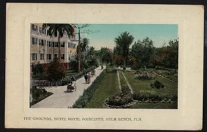 1909 Palm Beach CA Hotel Royal Poinciana veduta del parco - Foto 1 di 2