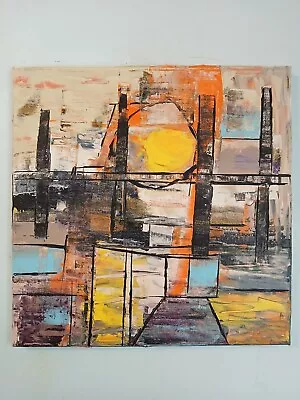 original abstract acrylic painting on canvas - Image 1 of 4