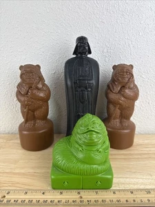 1981 Star Wars Shampoo Flaschen Darth Vader & Wicket Ewoks, Jabba the Hutt LEER - Bild 1 von 8