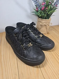 Michael Kors Boerum Sneaker Schwarz MK Monogram Lasered Signature Gr. 7,5 - Bild 1 von 11