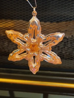 Adorno anual de copo de nieve Gorham vintage de plata esterlina lleno de oro 1986 Foto 1 de 4