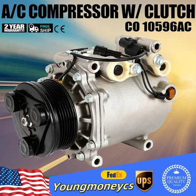 AC Compressor For Mitsubishi Eclipse 2.4L 2000 2001 2002 2003-2005 CO 10596AC Foto 1 de 4