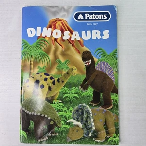 Patons Book 1227 Dinosaurs Knitting Pattern 8 Ply Soft Toys Vintage Craft - Picture 1 of 15