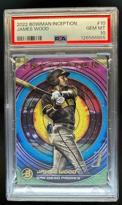 2022 Bowman Inception James Wood #10 Padres PSA 10 - Image 1 of 2