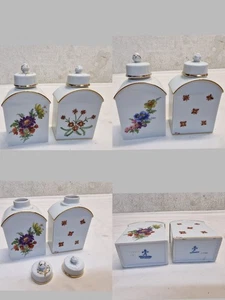 2x Fürstenberg Porzellan Teedose Deckeldosen Blumen-Dekor - Bild 1 von 24