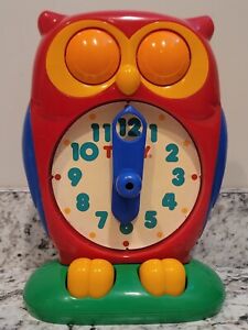 1990 Tomy Answer Clock Owl Analog Learning Homeschool Toy TESTED!