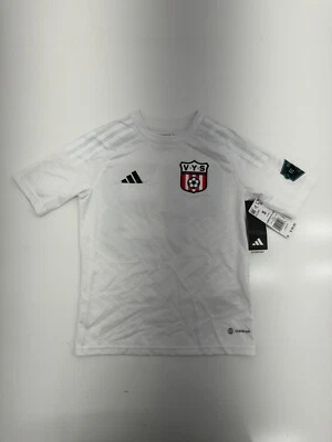Adidas Boys White Vienna Youth Soccer Campeon 23 Jersey Size 9-10 - Image 1 of 4
