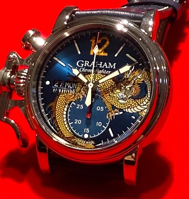 GRAHAM CHRONOFIGHTER VINTAGE NOSEART "DRAGON" EDIÇÃO LIMITADA - Imagem 1 de 4