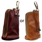 Portable Vintage Leather Car for Key Holder Purse Bag for Case Keychain Pouches