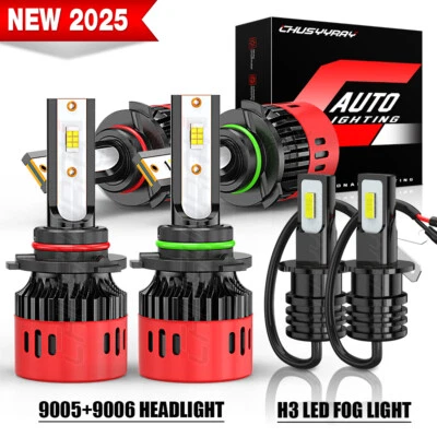 Combo de faros LED altos bajos + faros antiniebla para Nissan 300ZX 1990-1996 6000K Foto 1 de 4