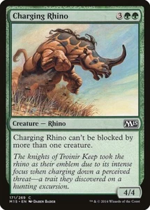 CHARGING RHINO X 4 N/M- MAGIC 2015 MAGIC THE GATHERING - Picture 1 of 1