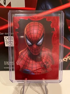 2022 Skybox Marvel Masterpieces #95 Spider-Man Red Foil Gallery Variant 019/149 - Picture 1 of 2