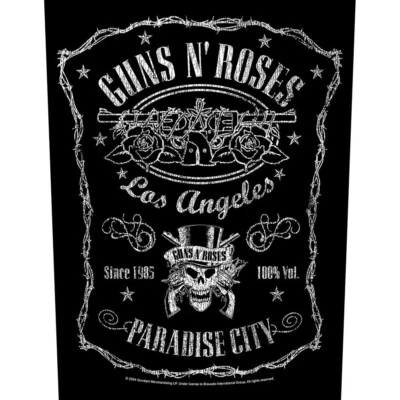 GUNS AND ROSES PARADISE CITY LARGE SIZE PRINTED SEW ON BACK PATCH OFFICIAL ITEM
