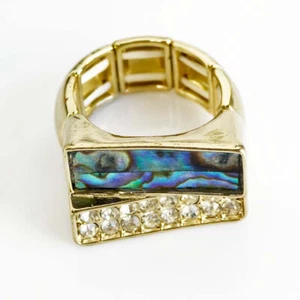 Nuevo Anillo Elástico Abulón Estrás Regalo Moda Mujeres Fiesta Vacaciones Joyería 9 - Imagen 1 de 4