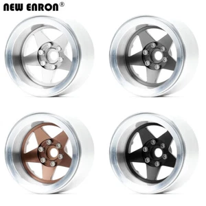 CNC Alloy 2.2" -10MM Offset Wheel Rim Tires For RC 1/10 Crawler Axial TRAXXAS KM - Picture 1 of 63