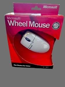 ✨New Item Sealed Vintage Old Stock Microsoft X08-70343 1.0 PS/2 Wheel Mouse - Picture 1 of 12