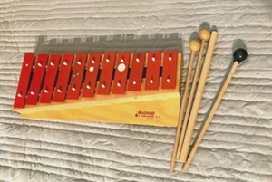 VTG Glockenspiel Sonor Percussion Xylophone G10 Germany Four Malletts - Picture 1 of 9