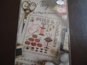 Sew Together #2 Pins & Needles Jeannette Designs Pincushion Cross Stitch Pattern - Picture 1 of 2