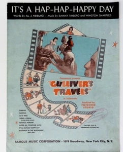 Partituras vintage de Gulliver's Travels 1939 It's A Hap-Happy Day - Imagen 1 de 3