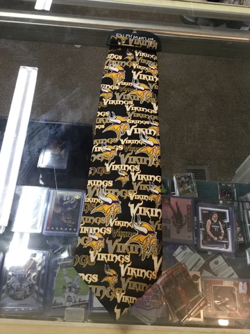 NWT Vintage Minnesota Vikings Ralph Marlin 100% Silk Neck Tie New With Tags!!! Cover