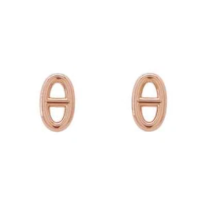 Aretes HERMES Chaine d'Ancre Farandole oro rosa de 18 quilates - Imagen 1 de 8