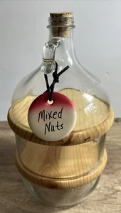 Vintage 3 Stück Geteilt Glas Gallone Krug Cloche zur Aufbewahrung von Nüssen Süßigkeiten Käse - Bild 1 von 12