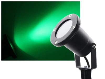 LED COB 5W IP65 Gartenstrahler 230V grün Außenstrahler wasserdicht mit Erdspieß - Bild 1 von 4