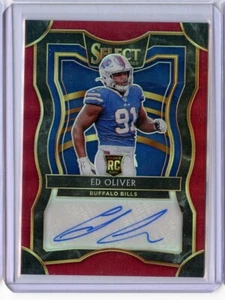 ED OLIVER 2019 Panini Select Red Prizm Auto SP 39/49 RC Autograph Buffalo Bills - Bild 1 von 2