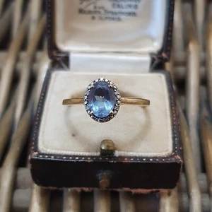 Anillo de Plata de Ley 925, Alejandrita Sintética Cambio de Color, Talla T.5 EE. UU. 9.75 - Imagen 1 de 12