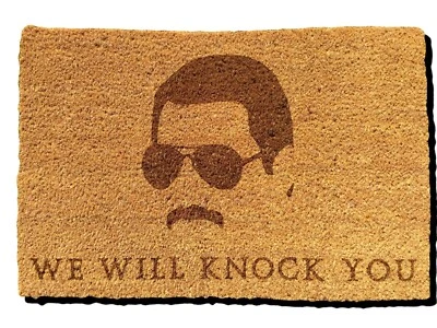 FASTCRAFT QUEEN FREDDIE TE LLAMAREMOS BIENVENIDO TAPETE PUERTA DE COCO FRONTAL ROCK REGALO