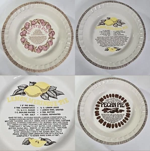 NEU VTG Royal China von Jeanette Kuchenplatten Set 3 Pekannüsse Kirsche Zitrone mit Rezepten - Bild 1 von 10