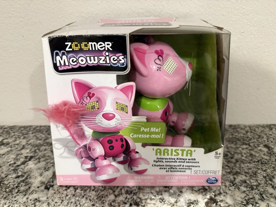 Zoomer Meowzies ARISTA Interactive Pink Kitten Cat Lights Sounds -  NEW - Image 1 of 4
