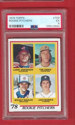 Carte Gradée Baseball Topps 1978 Rookie Pitchers #703 Morris Anderson PSA 5 - Photo 1/2