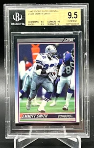 1990 Score Supplemental Emmitt Smith # 101T novato BGS 9,5 - Imagen 1 de 4