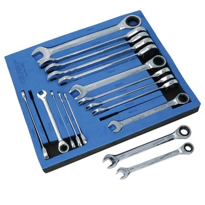 Llave inglesa combinada de trinquete de engranaje métrico de 17 piezas 72... - Imagen 1 de 4